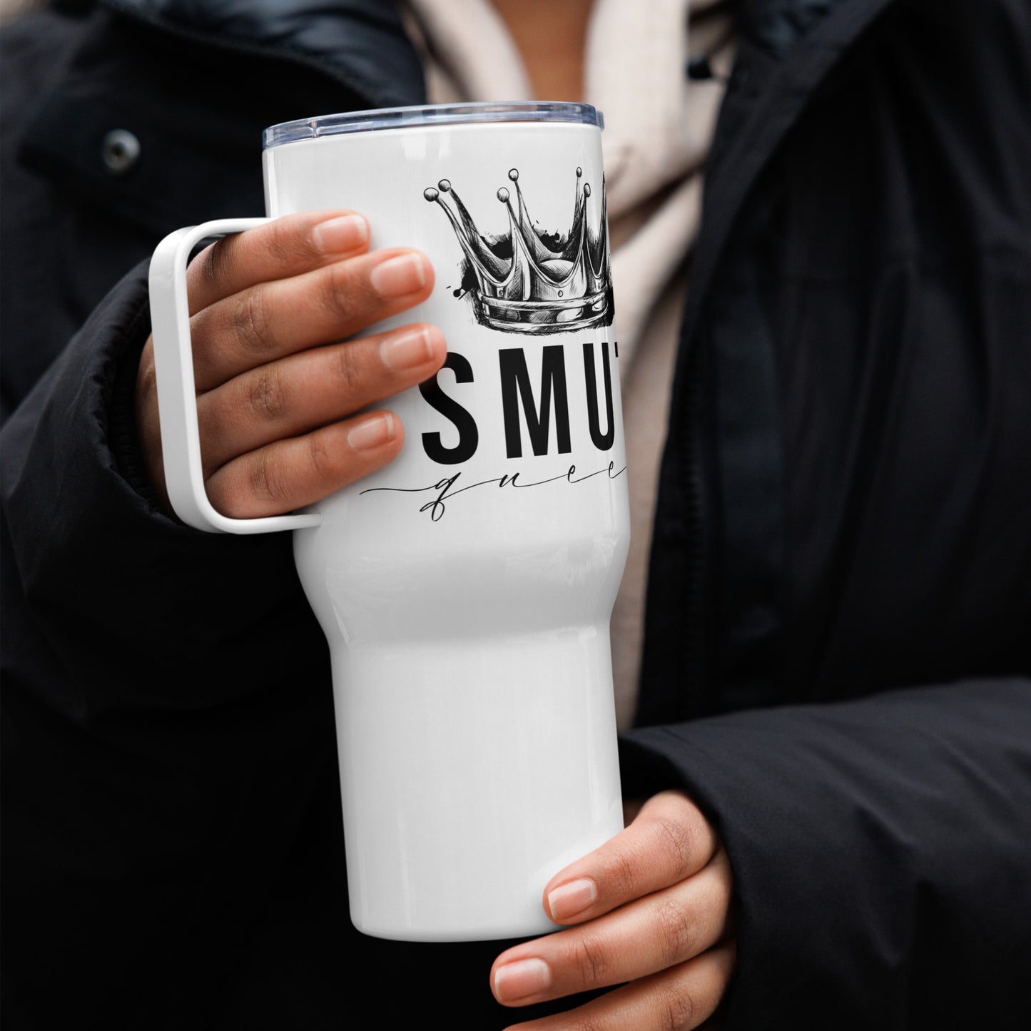 Smut Queen Travel mug with a handle